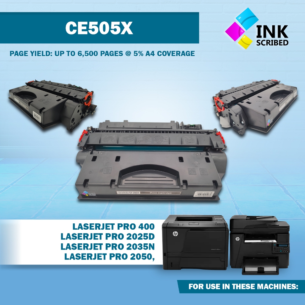INKSCRIBED CE505X 05X CE505A CF280X 80X CF280A Comptible Toner ...