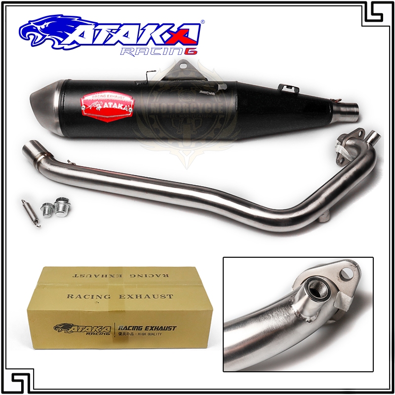 ATAKA Muffler Exhaust Pipe With Elbow Suzuki RAIDER 150 FI/CARB Pipe ...