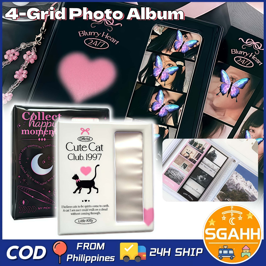 4-Grid Photo Album 60in1 Cute Compact Photo Book with Grid Layout for ...