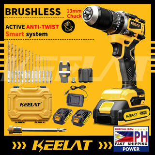 KEELAT KCD012 Smart Anti-Twist 13MM Chuck 20V Brushless Cordless Drill ...
