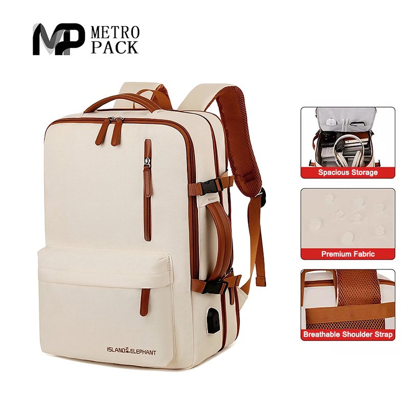 METROPACK Expandable Waterproof Travel Laptop Backpack - Back-School ...