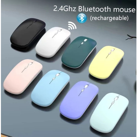 Wireless Bluetooth Mouse 2.4GHz Wireless Optical Rechargeable Mouse ...