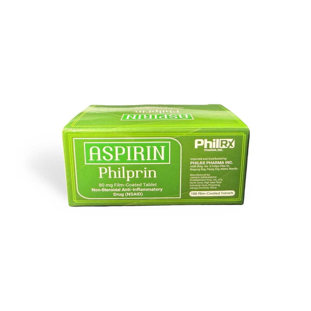 Aspirin 80mg Film-Coated Tablets – NSAID Pain Reliever (100 Tablets/Box ...