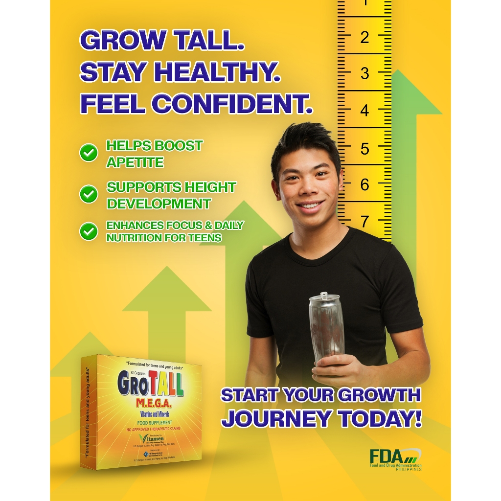 Grotall Mega Capsules (80 Caps) | Growth, Focus & Energy Support ...