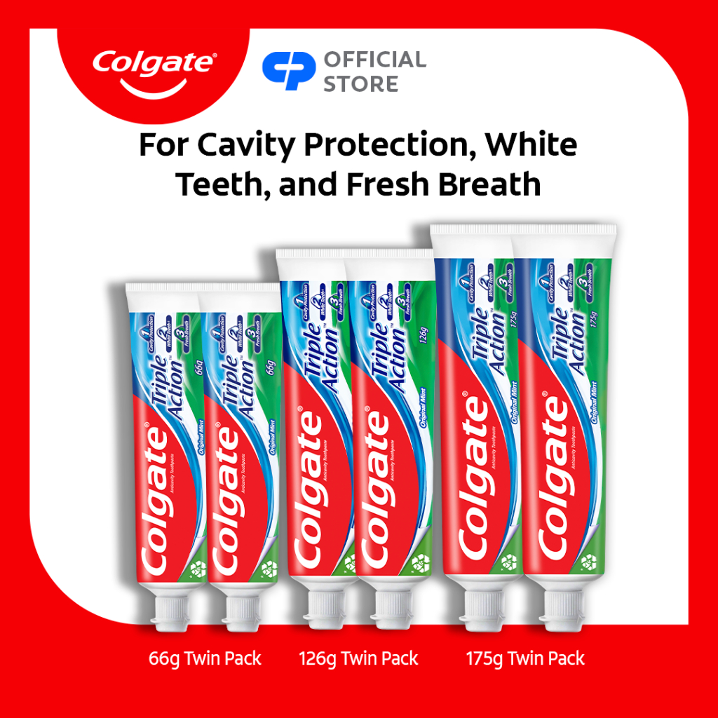 Colgate Triple Action Flouride Anti-Cavity Toothpaste Pack of 6 ...
