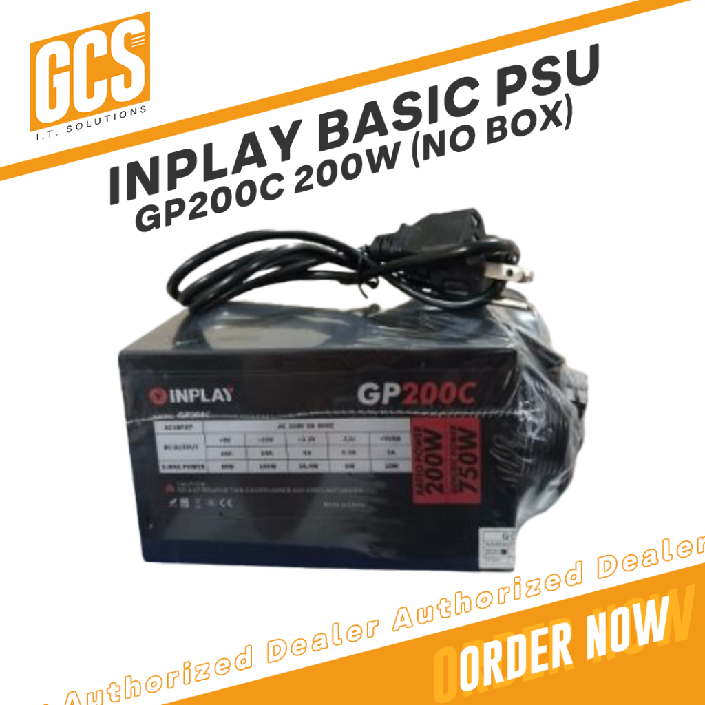 Inplay GP200C 750W Semi-Rated / 200W Rated PSU (No Box) | Shopee ...