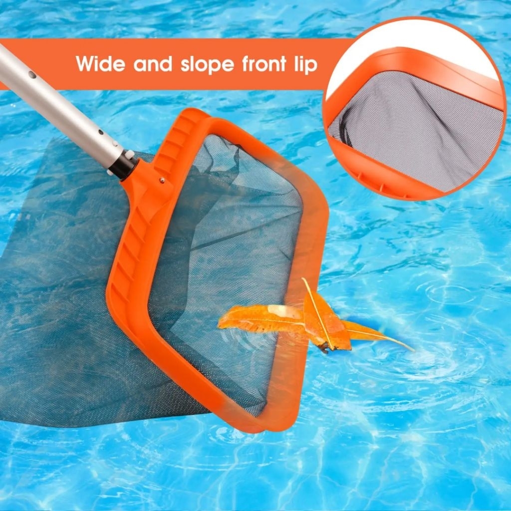 JE Home Fine Mesh Pool Skimmer Leaf Rake Net for Efficient Debris ...
