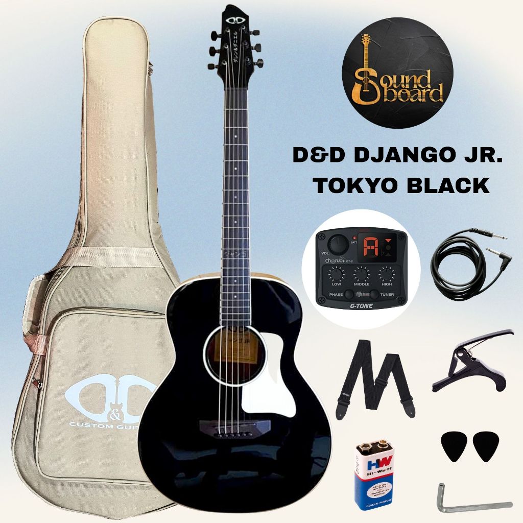 D&D Django Jr. Tokyo Edition Acoustic Electric Guitar with Full Setup ...