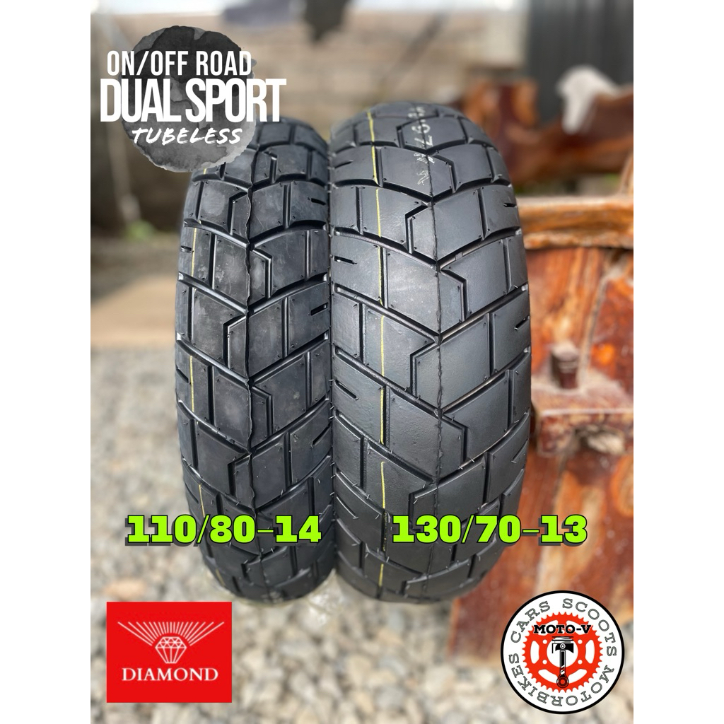 DUAL SPORT TIRE TUBELESS 110/80-14 130/70-13 For ADV 150/160 PCX ...