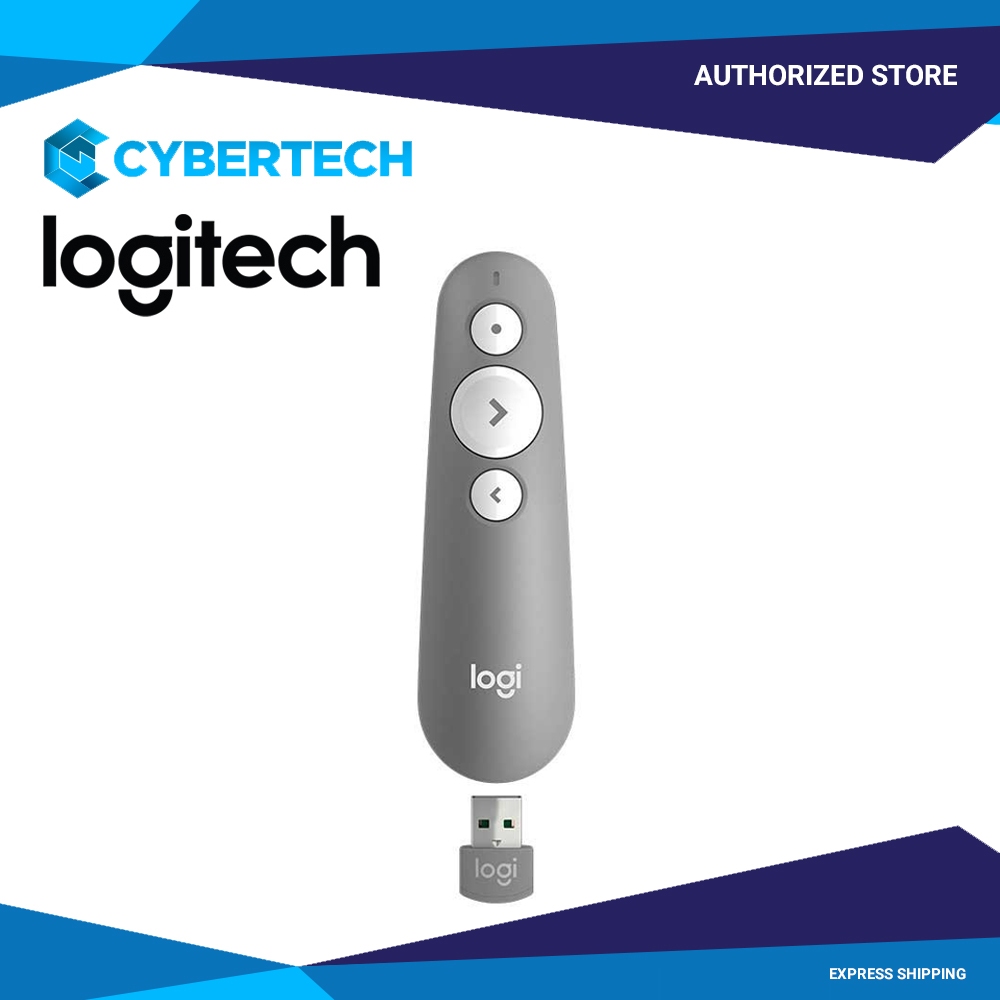 Logitech R500S Wireless Laser Presentation Remote With Red Pointer ...