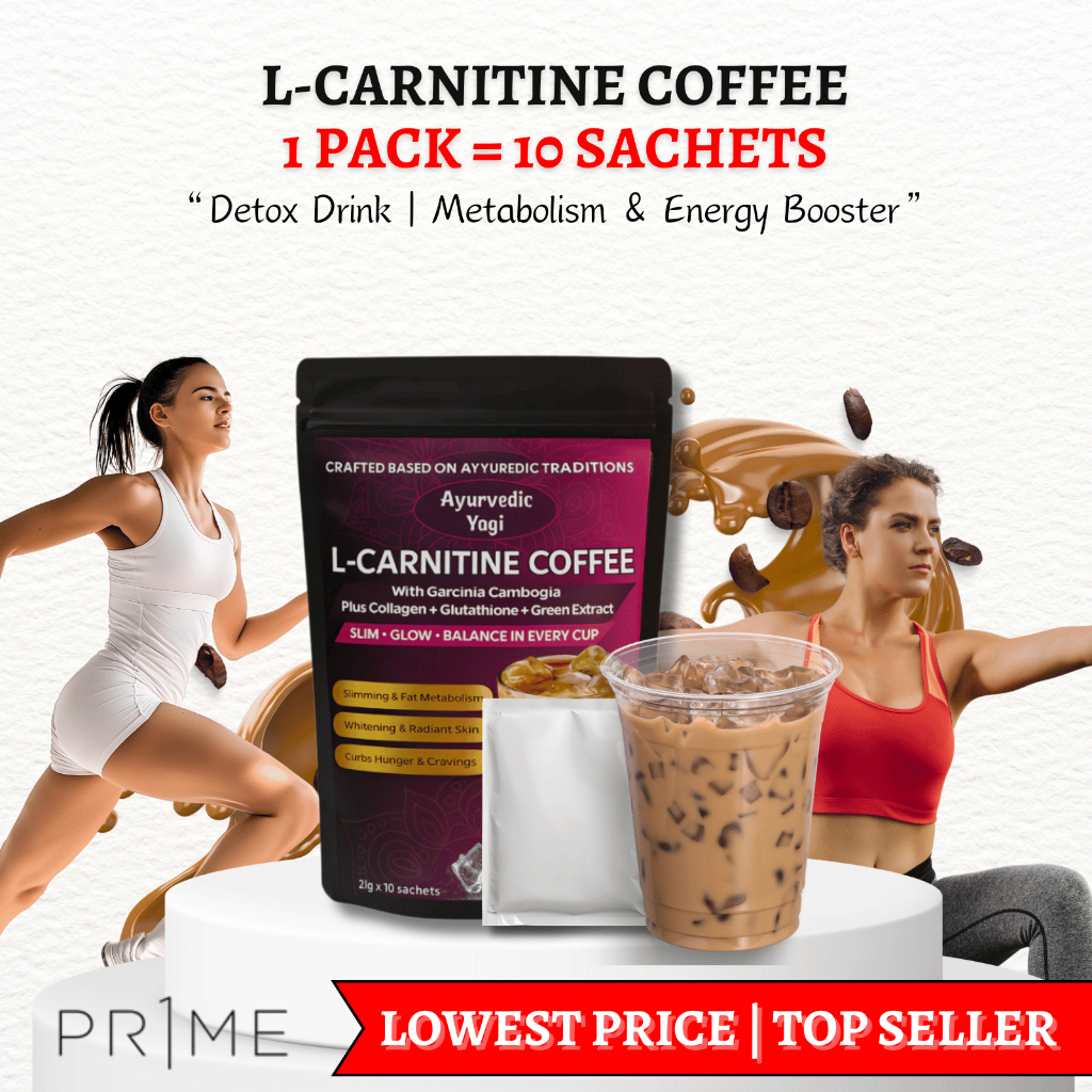 l-carnitine coffee l Detox Drink l Support Metabolism and Glowing skin l 1 Pack 10 Sachets AMINOACIDO L CARNITINA 100g Energie & stressbalans Amount:20mg
