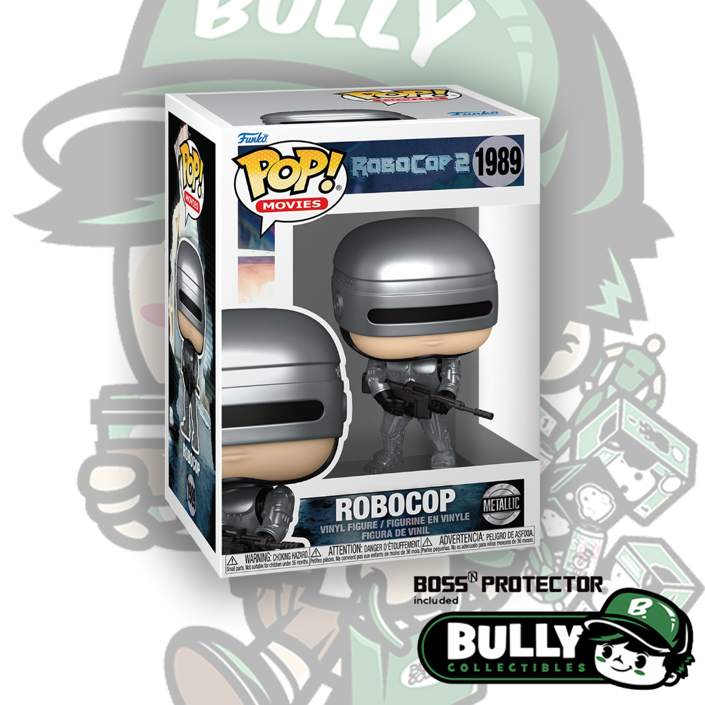 Funko POP! Movies: RoboCop 2 - RoboCop Metallic 1989 With Boss ...