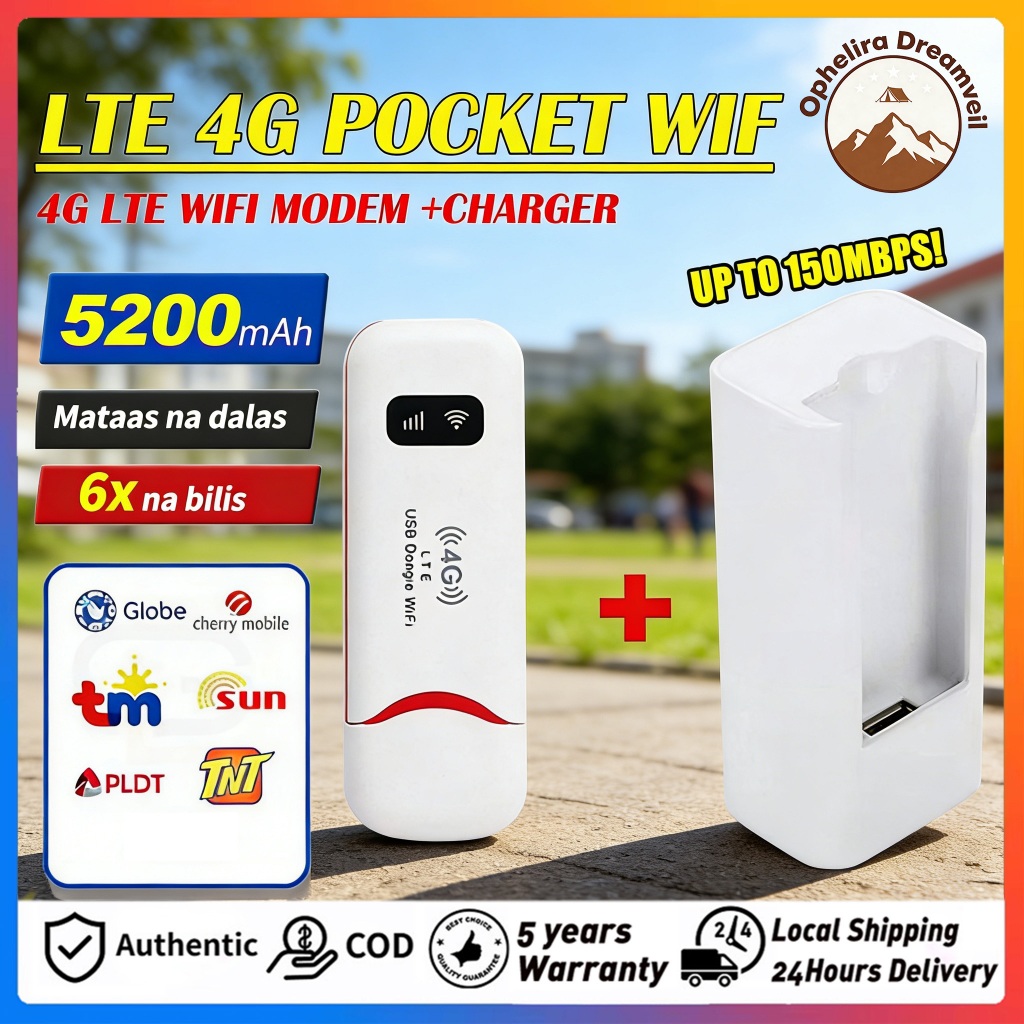 Portable 4G LTE 150Mbps Pocket WiFi Router Wireless Modem USB Mini WiFi ...