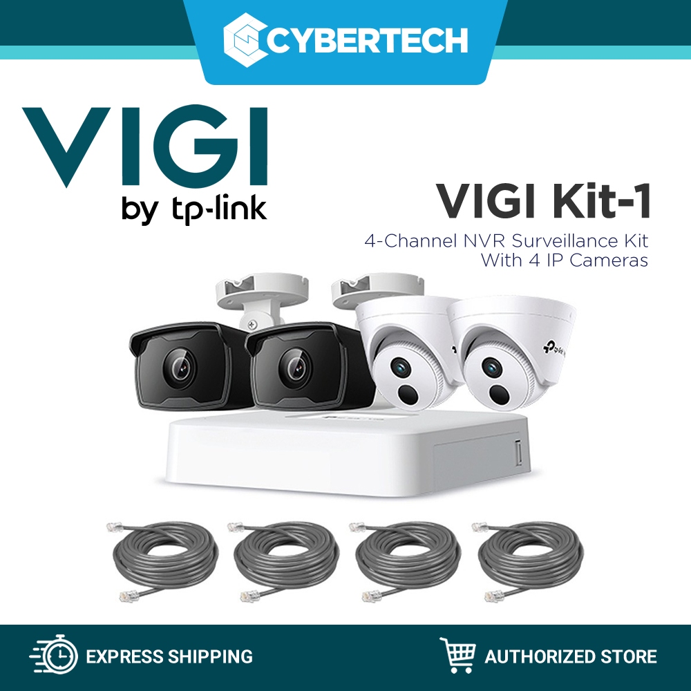 Tp-Link VIGI Kit-1 2MPIR-44 4-Channel NVR Surveillance Kit With 4 IP ...