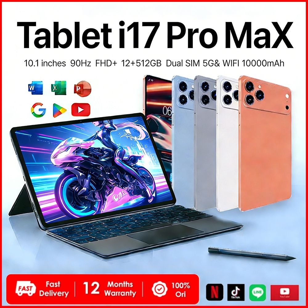 i17 Pro Max Android tablet 5G 10.1inch 16GB + 512GB Gaming Tablet Dual ...