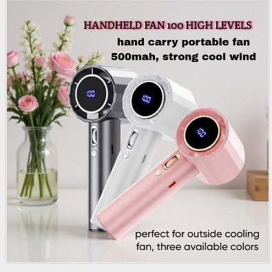 Hand held Turbo High-Speed 100 Gear Stepless Silent Variable Speed Fan ...
