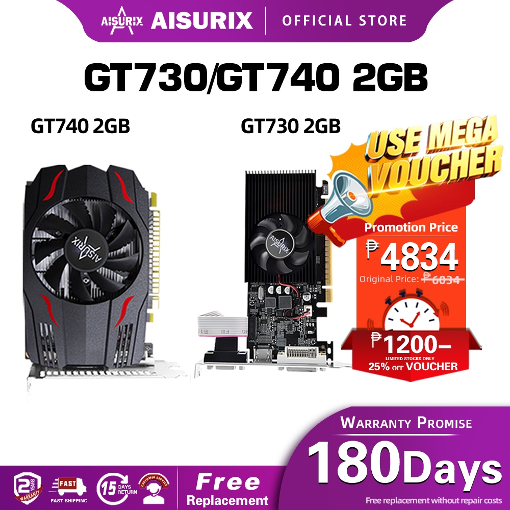 AISURIX SFF Graphics Card GT730 2G DDR3 GT740 4G GDDR5 GPU Video Card ...