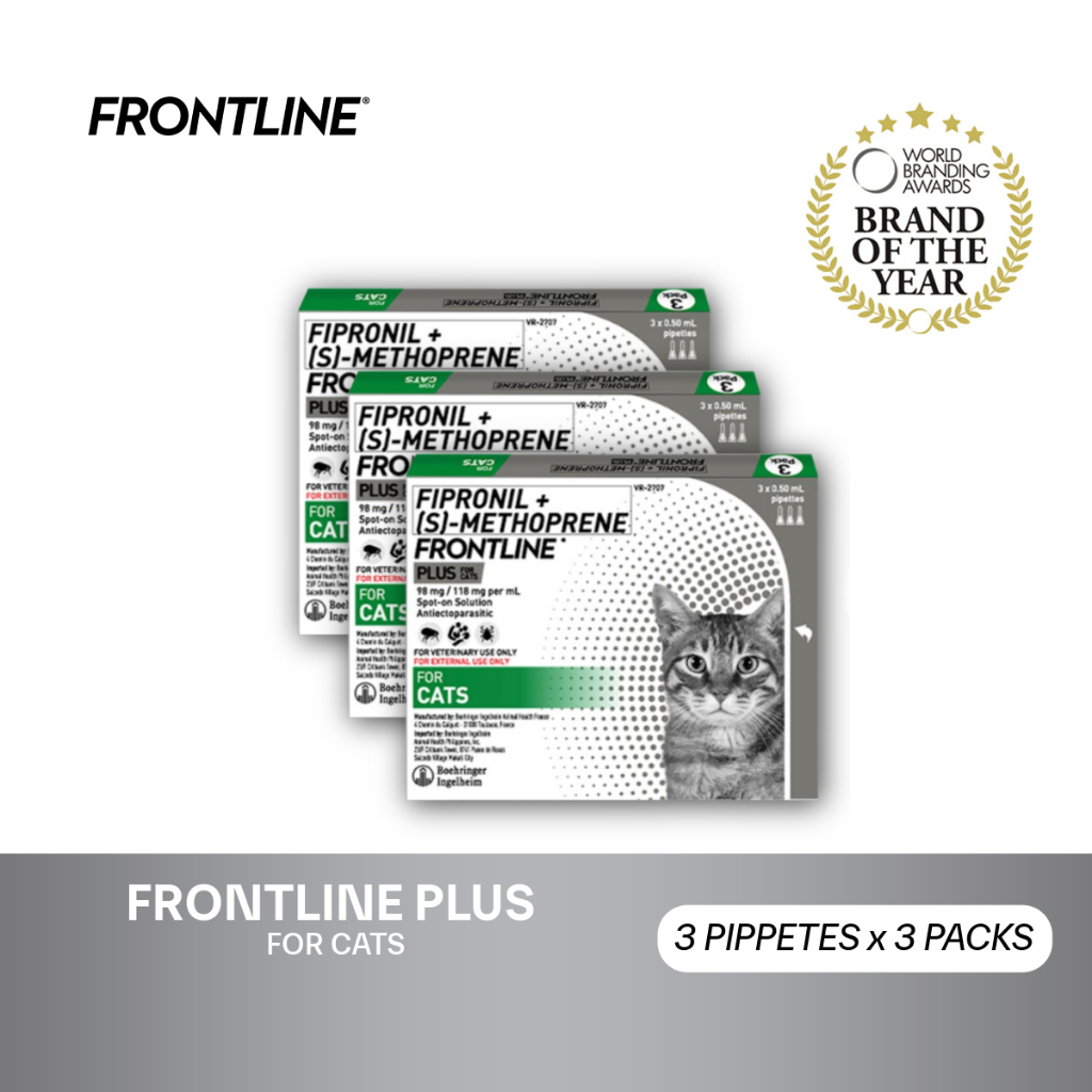 Frontline Plus For Cats Anti Tick And Flea Spot-On Anti Itch Pulgas ...