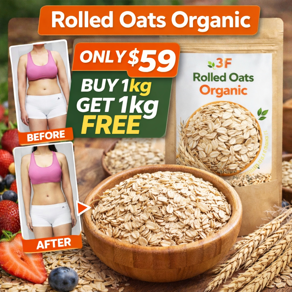 Natural Food - Grain Rolled Oats with No Added Sugar and High Fiber ...