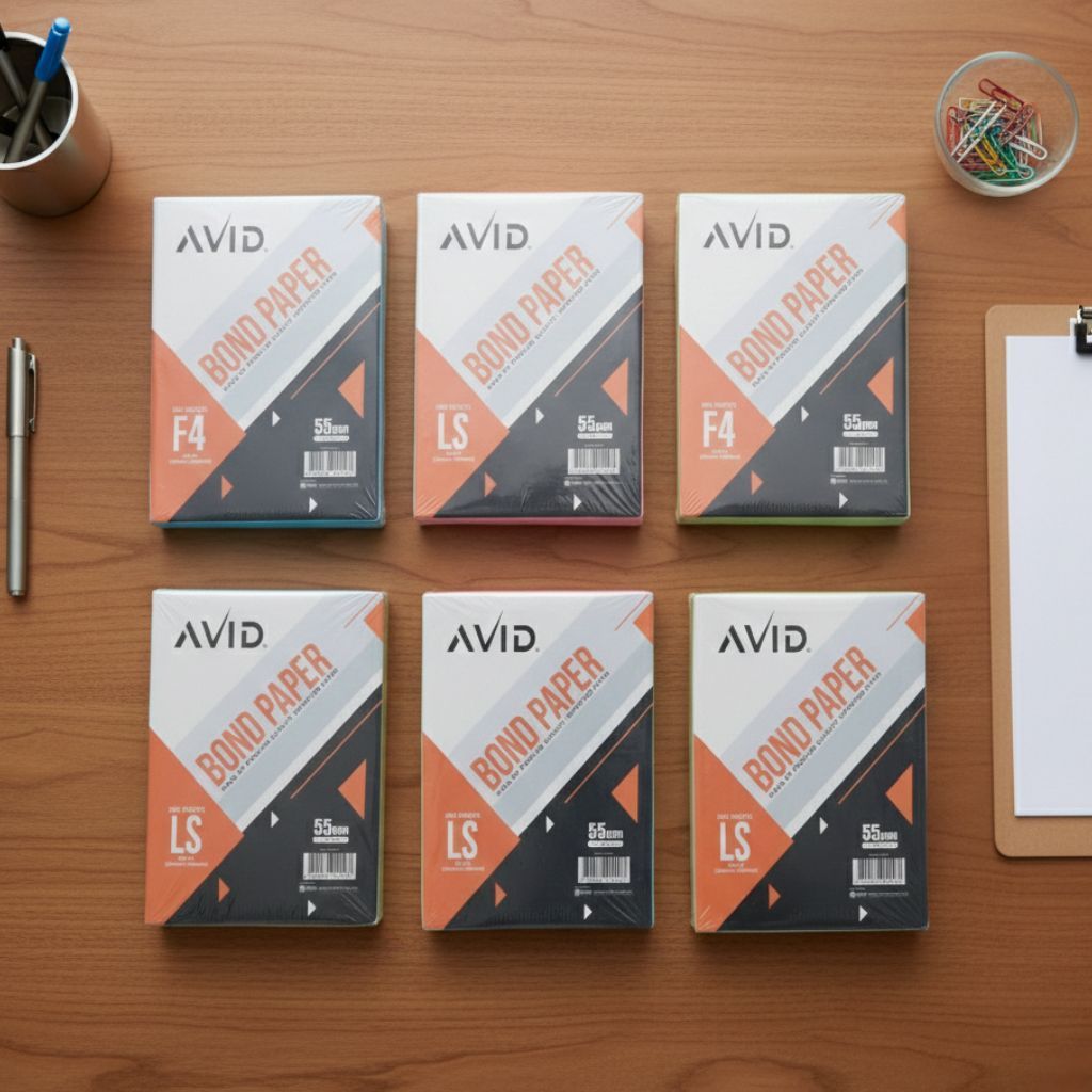 Avid Premium Colored Bond Paper 55gsm – 8.5x11 & 8.5x13 in, 4 Colors ...