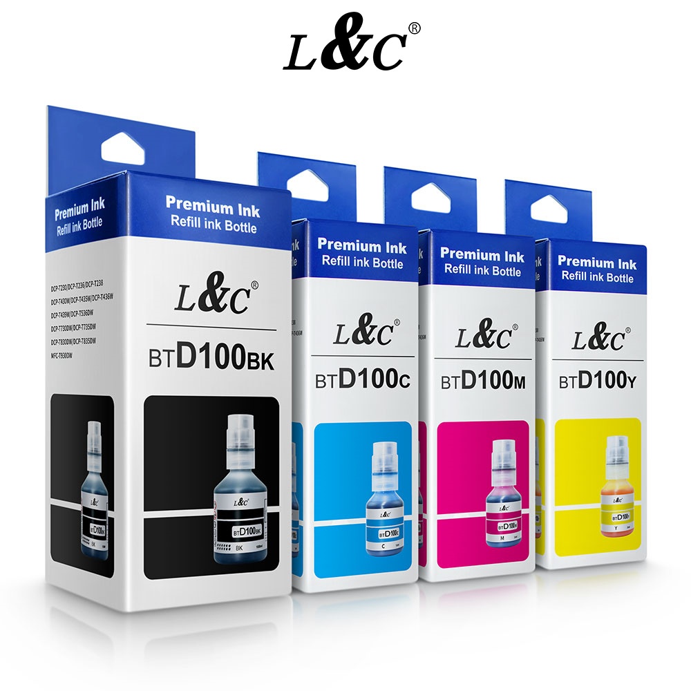 L&C BTD100BK Ink Black DCP-T430W T530DW T536DW T830DW 730DW T230 T236 ...