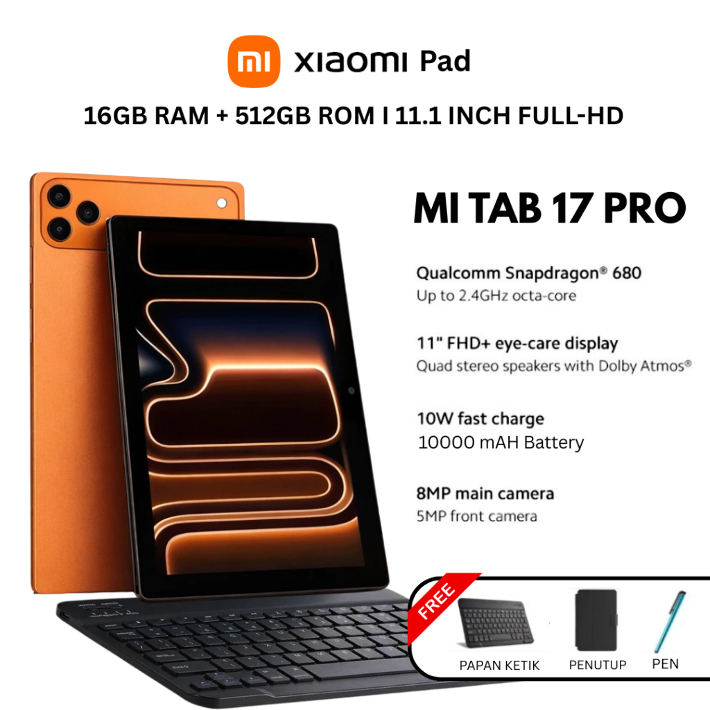 Xiaomi Mi Tab 17 Pro Max | Android Tablet 5G LTE | 16GB RAM 512GB ROM ...