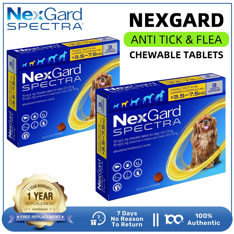 Nexgard Spectra Deworming Chewables Tablet for Dogs Anti Tick and Flea ...