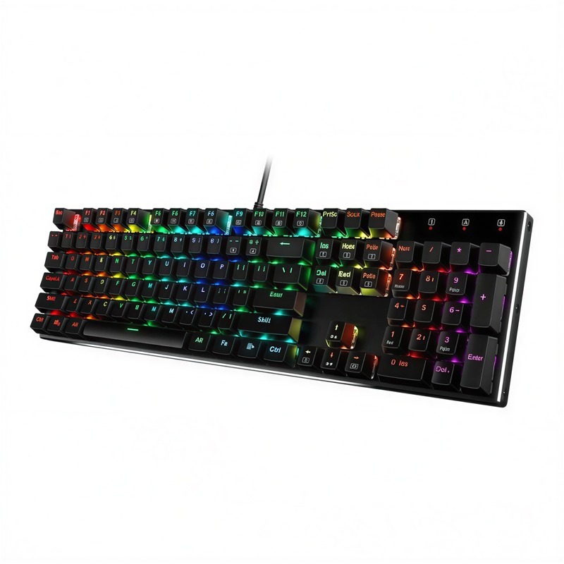 104 key USB wired keyboard RGB gaming keyboard mechanical keyboard ...