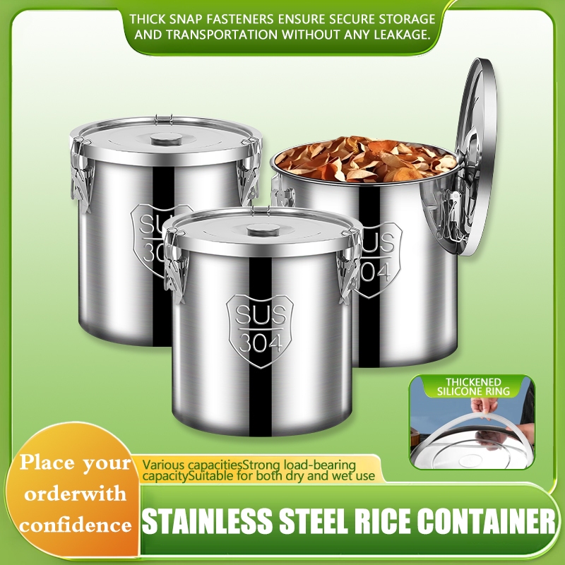 304 Stainless Steel Rice Storage Container Insect-Proof Moisture-Proof ...