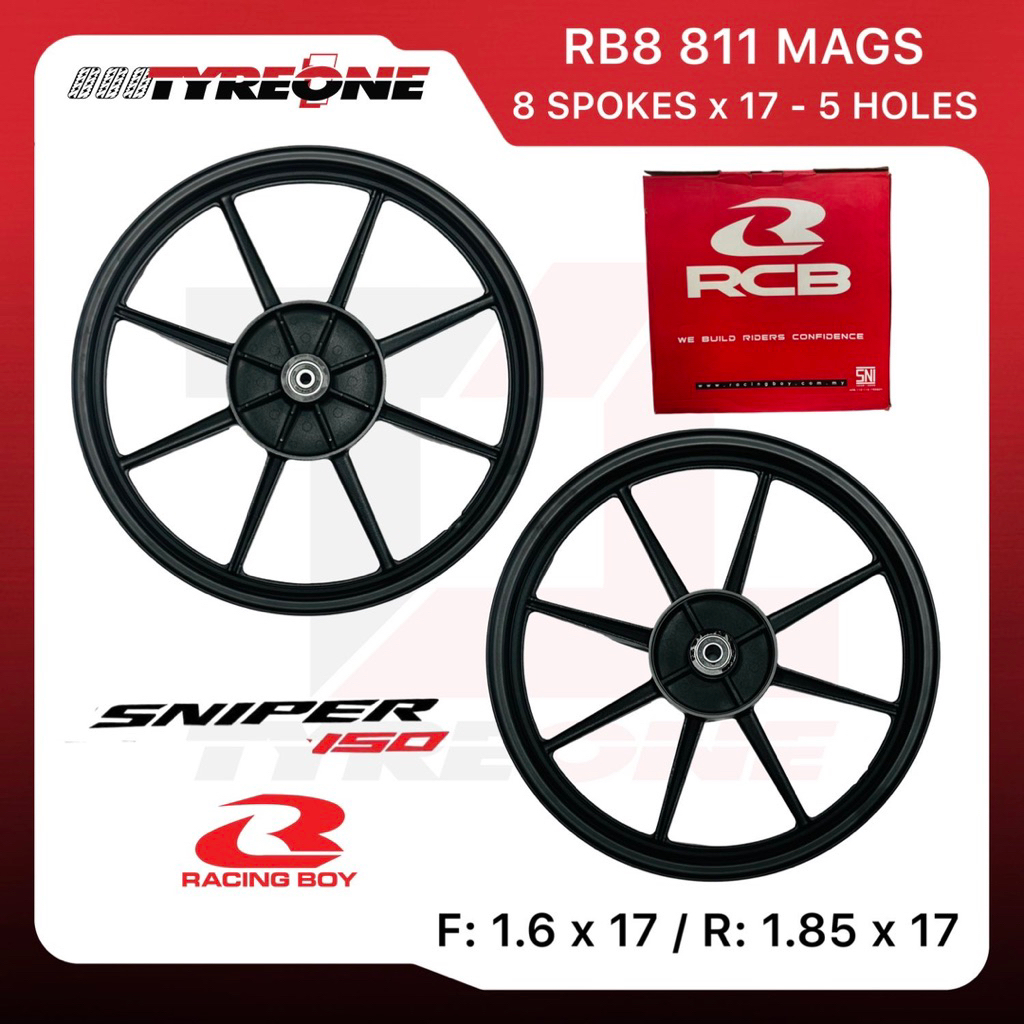 RCB Mags SP811 Sniper150 (1.6/1.85 x 17) Matte Black | Shopee Philippines
