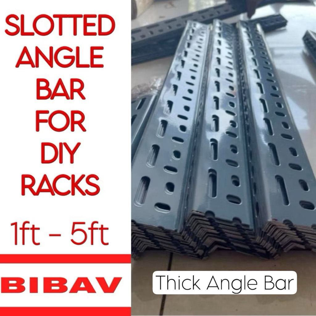 DIY Rack Slotted Angle Bar Heavy Duty Thick | Shopee Philippines