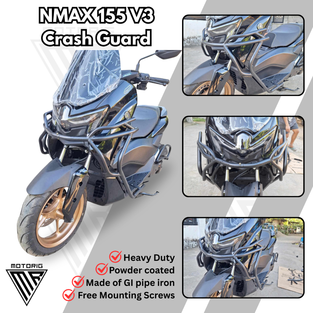 YAMAHA NMAX V3 (Turbo & Standard) - MotoRig Crash Guard Heavy Duty ...