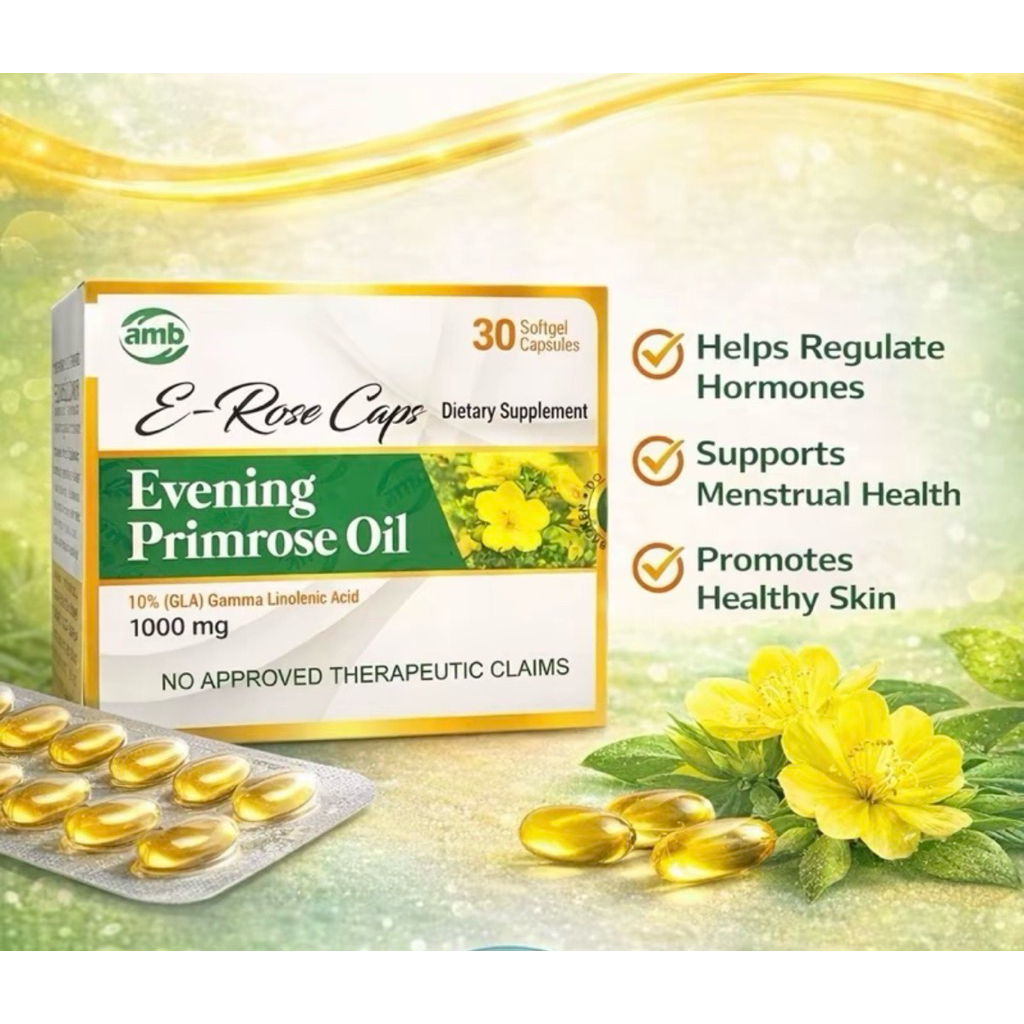 E-ROSE EVENING PRIMROSE OIL 1000MG FDA Approved BNDCORP | Shopee ...