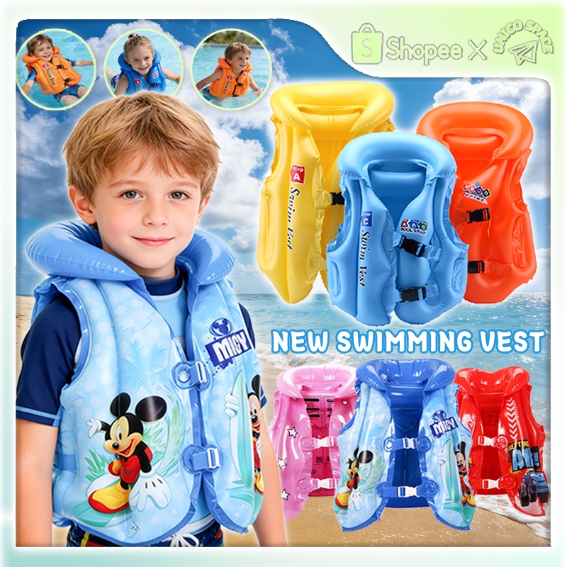 Unico Kids Inflatable Safety Swim Vest Life Jacket For Kids Swimming ...
