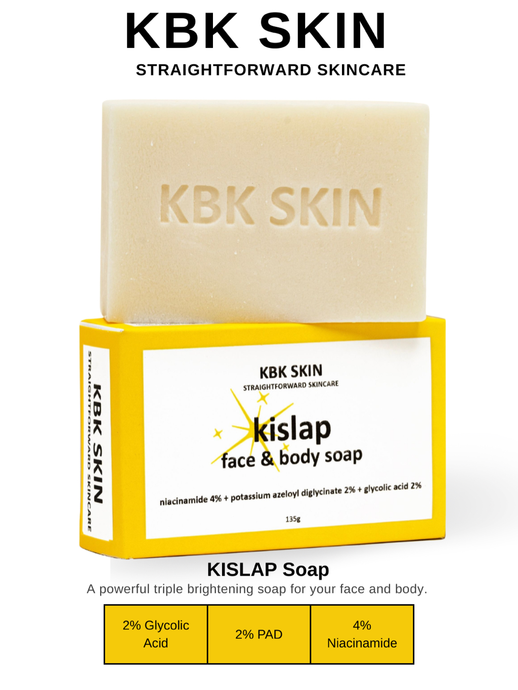 KBK SKIN KISLAP FACE & BODY SOAP | Shopee Philippines