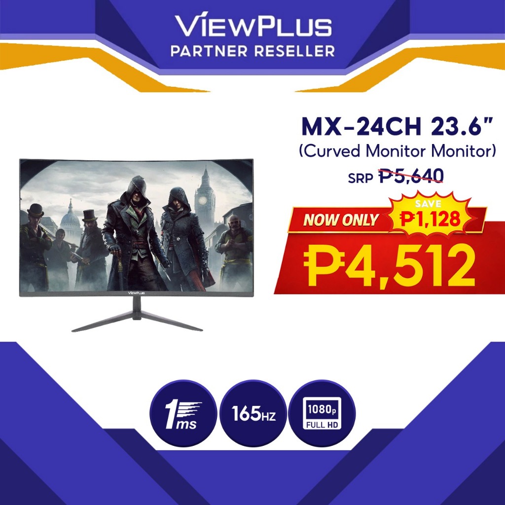Viewplus MX-24CH 23.6″ 165Hz Curved Monitor | Shopee Philippines