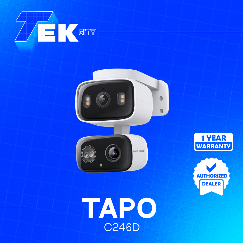 TP-Link Tapo C246D 3MP 2K Indoor / Outdoor Dual Lens Pan/Tilt Security ...