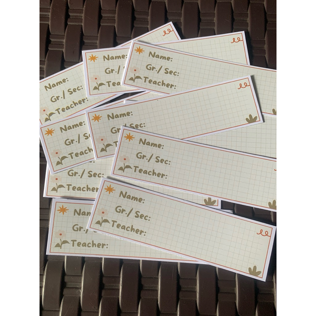 NEW CUTE AESTHETIC BLANK NAME STICKER LABEL (10PCS/ PACK) | Shopee ...