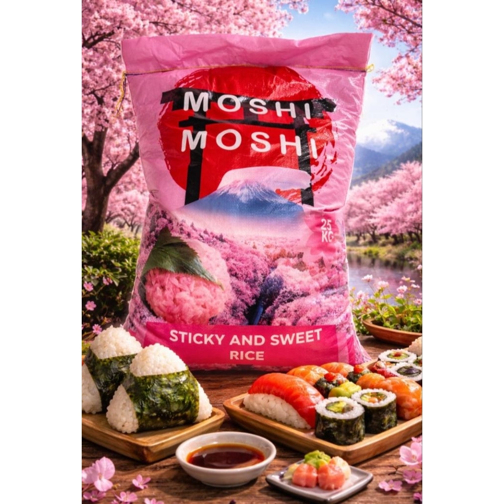 MOSHI MOSHI Japanese Rice 25 kg | Shopee Philippines