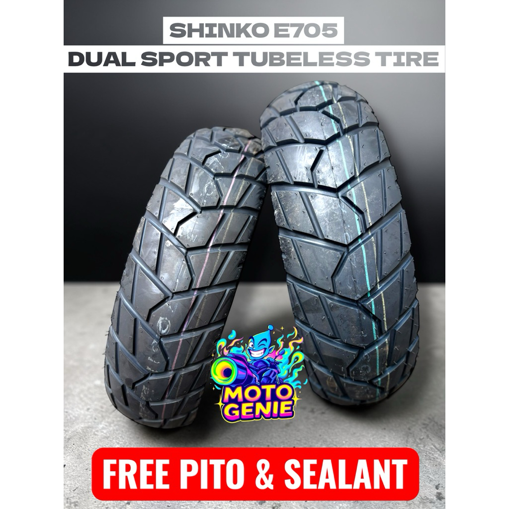 Shinko E705 Dual Sport Motorcycle Tire 90/80/14 100/80/14 110/80/14 130 ...