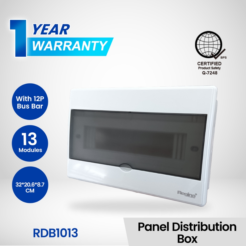 Panel Distribution Box RDB1013, with 12P Bus bar, 13-Modules, Long ...