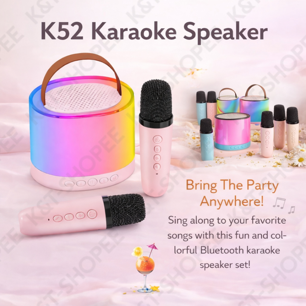 K52 K12 Wireless Bluetooth Home KTV Karaoke Speaker Machine Dual ...