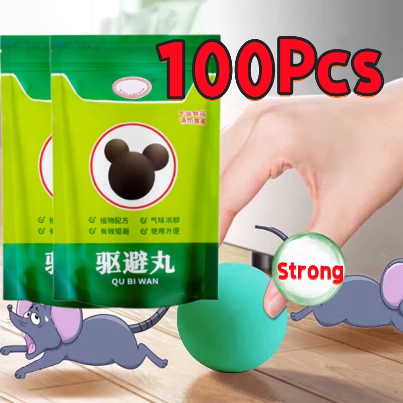 100PCS Rat Repellent Mothballs Poison Mouse Killer Repeller Cockroaches ...