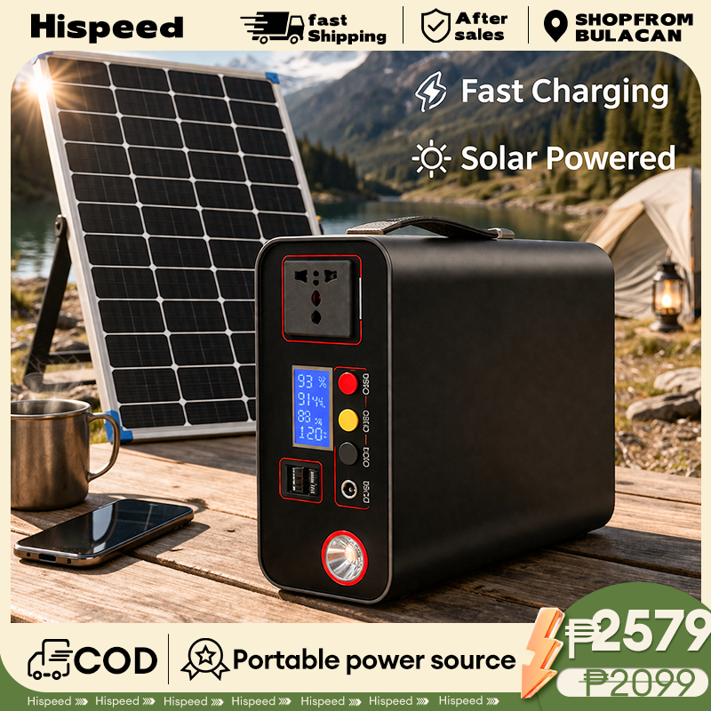 Portable Solar Generator 300W Power Station Fast Charge High Capacity ...