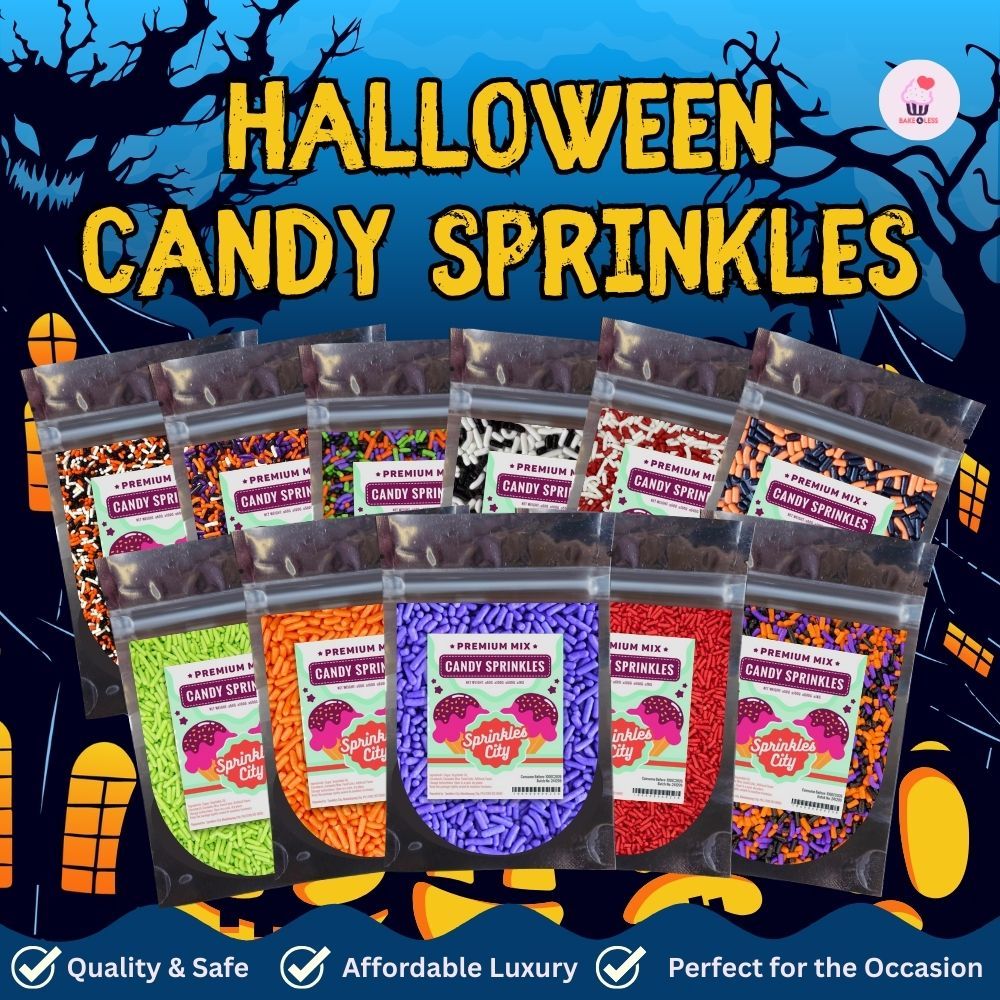 Halloween Candy Sprinkles Designs for Baking Fun Halloween Cupcake ...
