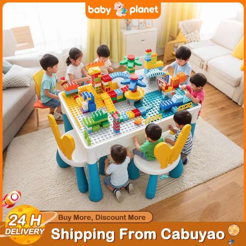 Multifunction Kids Play Table Building Blocks Activity Center Study ...