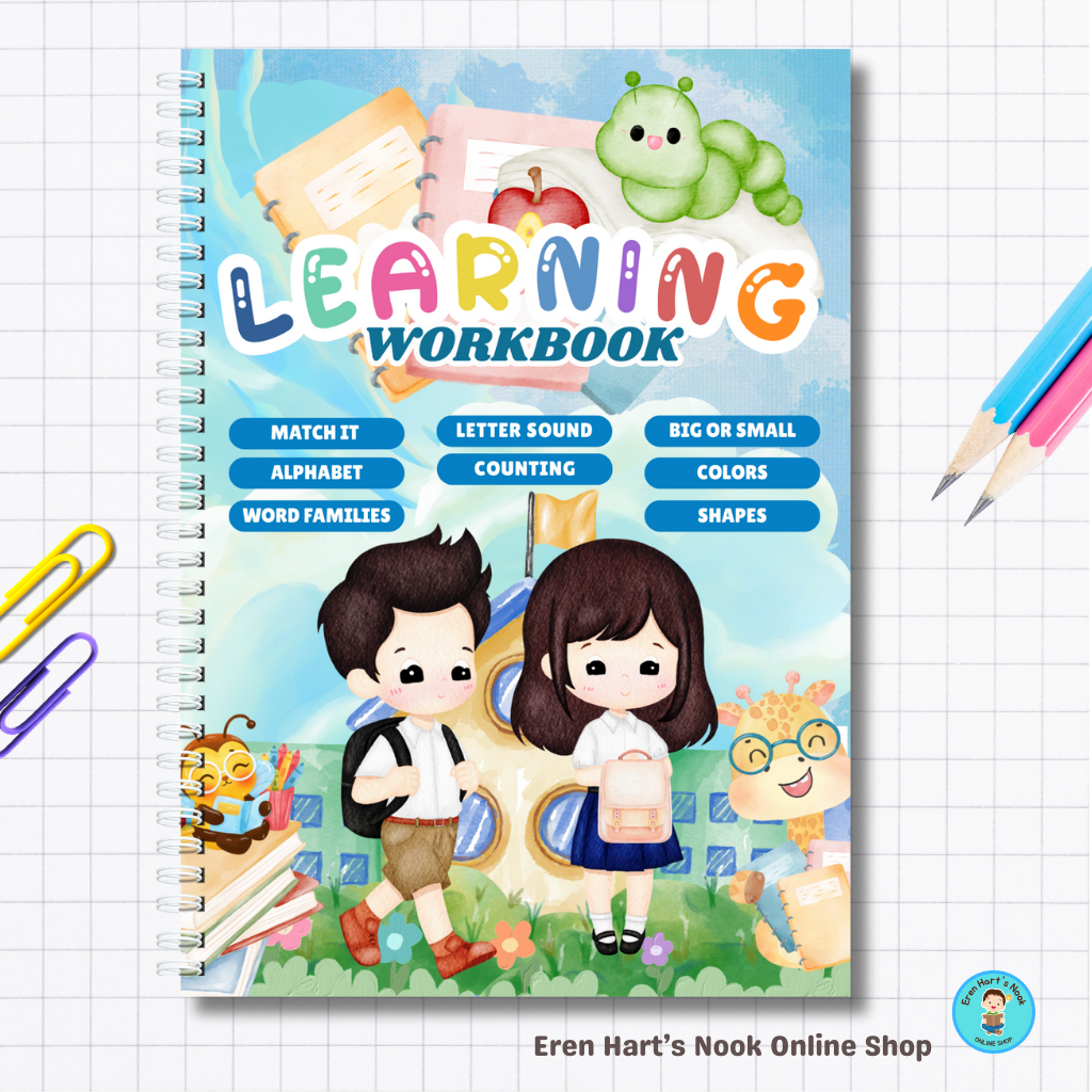 LEARNING WORKBOOK ENGLISH AND MATH FOR KINDER AND GRADE ONE | Shopee ...