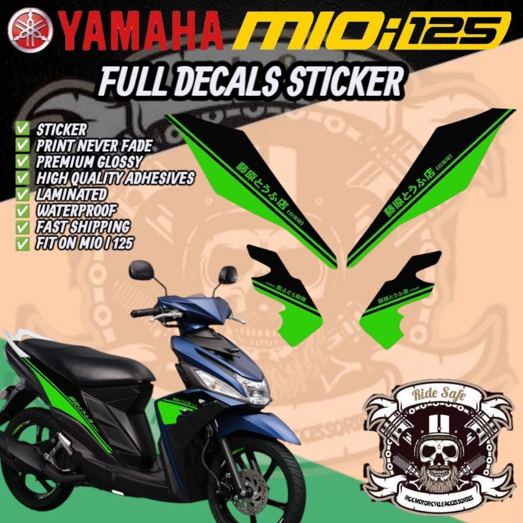 Yamaha Mio i 125 Full Decals Sticker Accessories Initial D Design ...