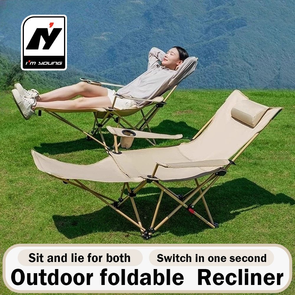 Outdoor recliner chair Folding Chair Recliner Camping Chair Beach ...
