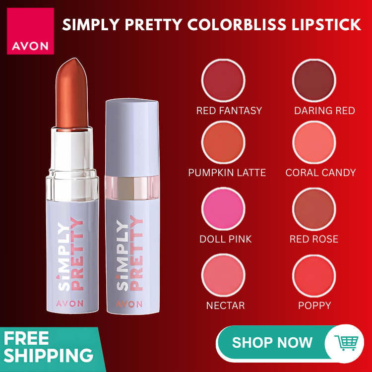 Avon Simply Pretty ColorBliss Lipstick– Smooth, Creamy & Long-Lasting ...
